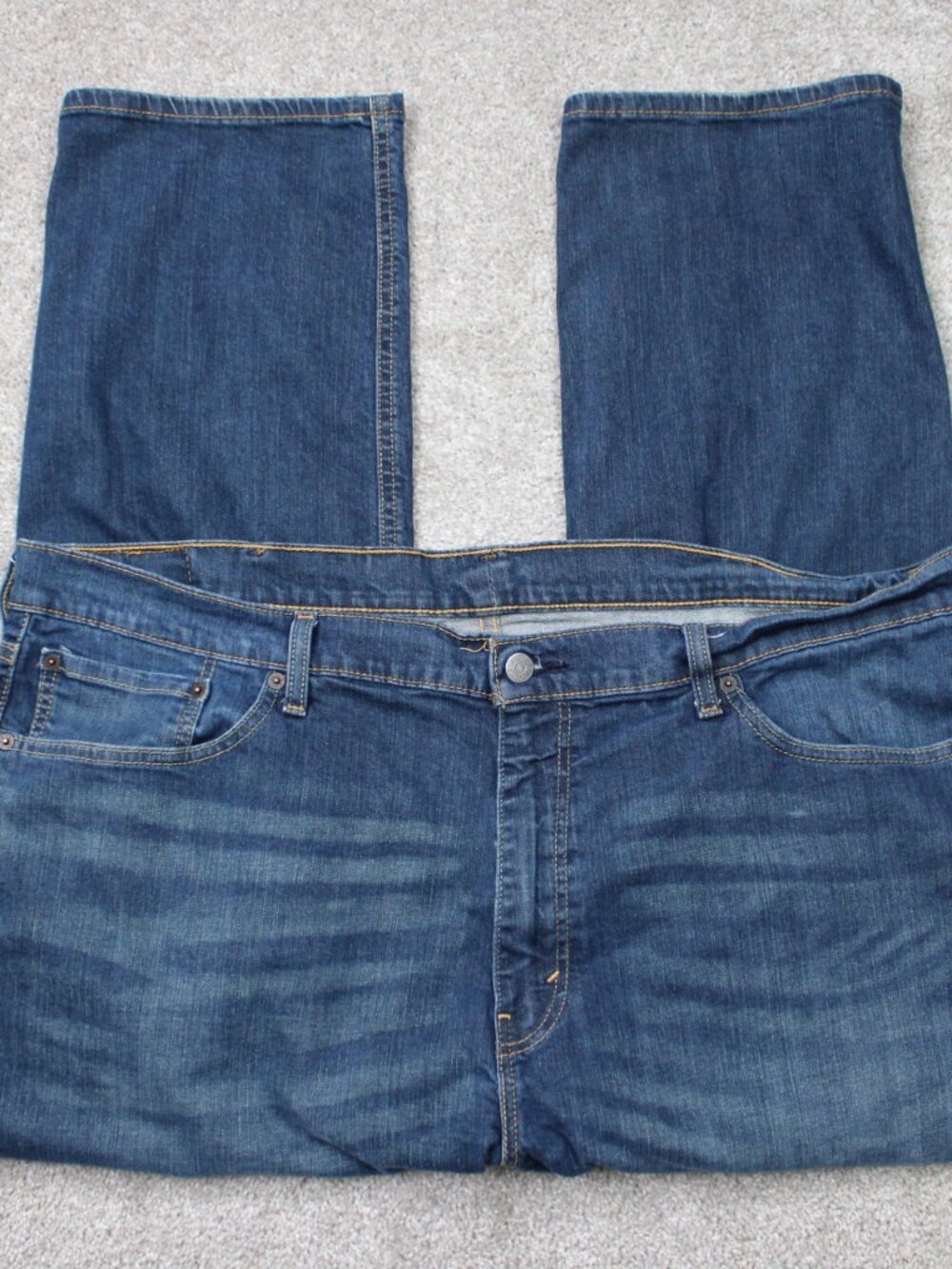 Levi's 541 Jeans Mens 46x26 Blue Athletic Fit Straight Leg Cotton Stretch Denim
